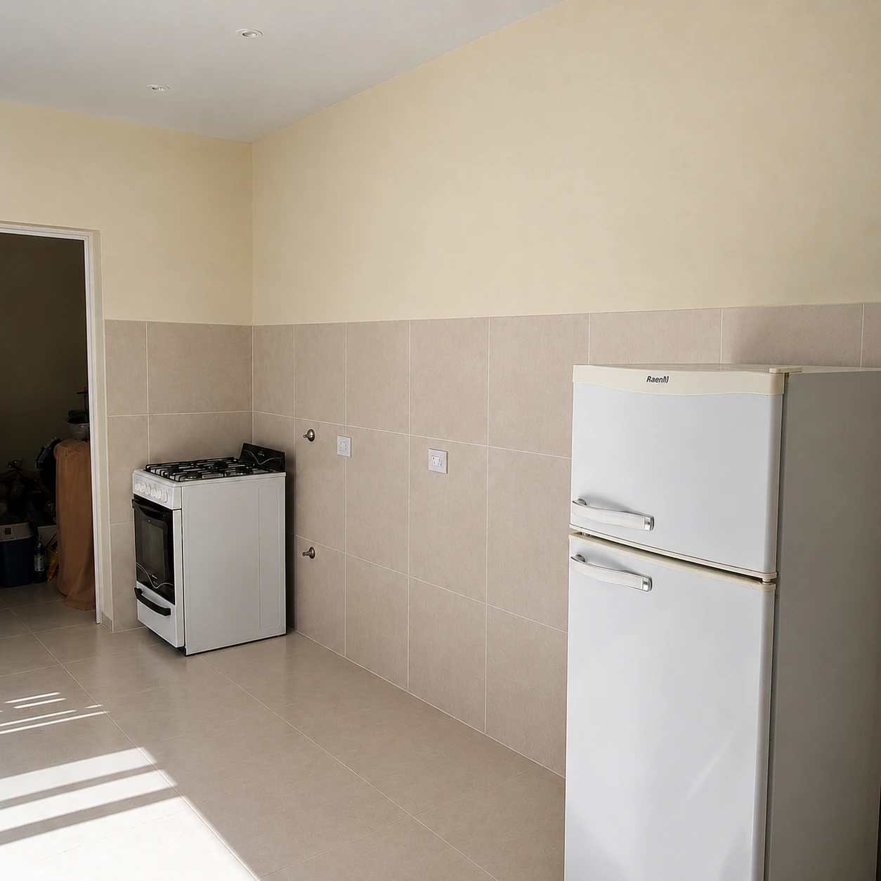 Ambiente antes de colocar los muebles de cocina